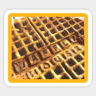 Waffle House Waffle Closeup Sticker